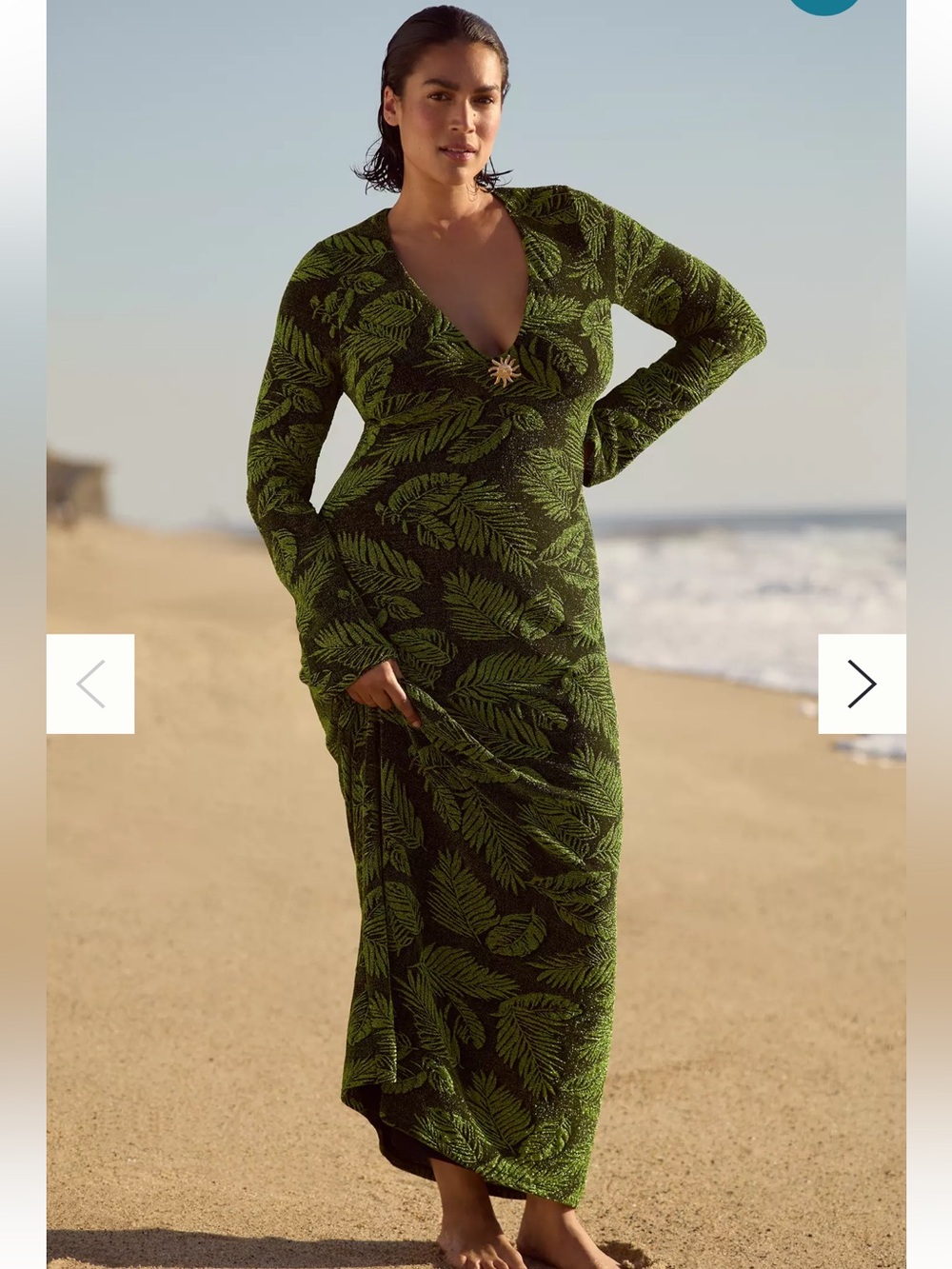 Show Me Your Mumu Plus Lopez Long-Sleeve V-Neck Maxi Dress NWT 2X